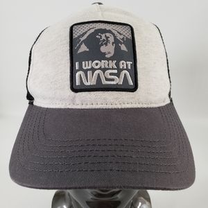 I Work At NASA Cap Hat YOUTH Snapback